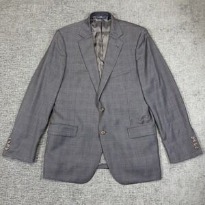 Brooks Brothers 346 Fitzgerald Fit‎ Mens Gray Sport Coat Suit Jacket Blazer 44R